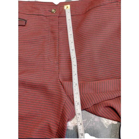 EP Pro Golf Capri Cropped Pants High Rise Checkered Plaid Red Black Womens Sz 14 - Picture 7 of 9